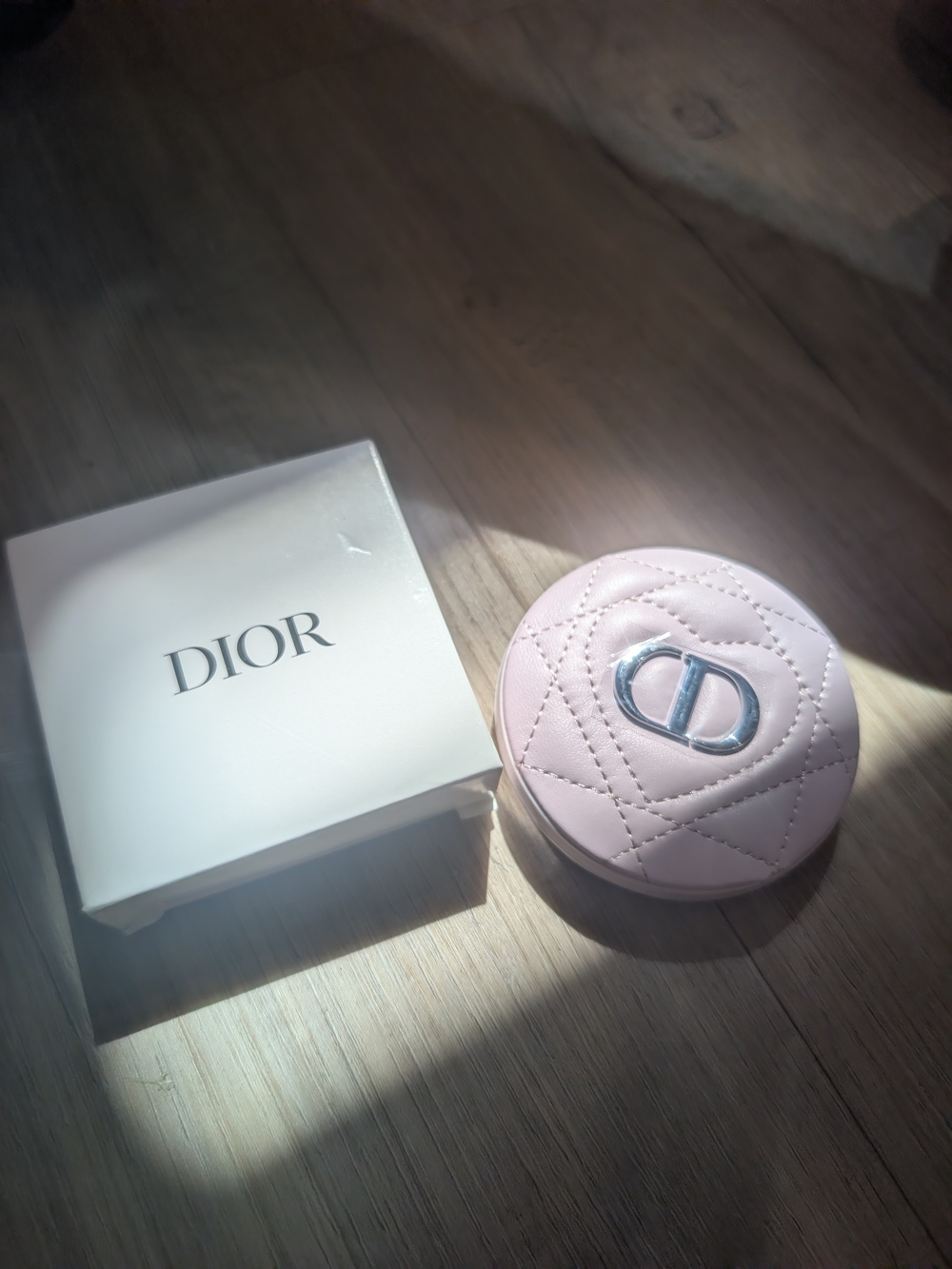 Dior Pink Heart Quilted Compact Mirror GWP